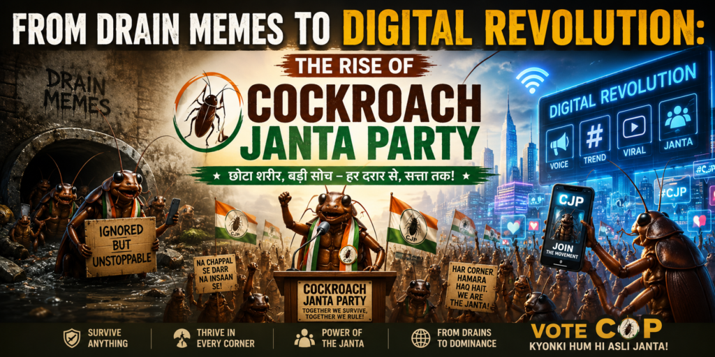 From Drain Memes to Digital Revolution: The Rise of Cockroach Janta Party