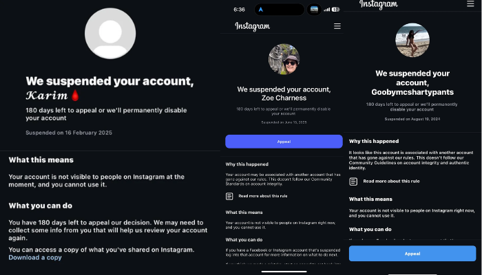 Instagram Account Ban
