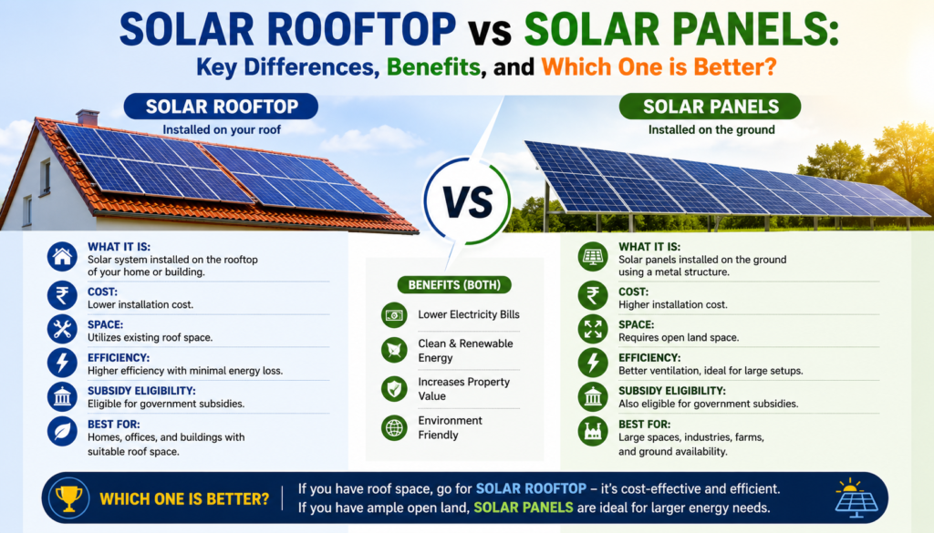 Solar Rooftop vs Solar Panels
