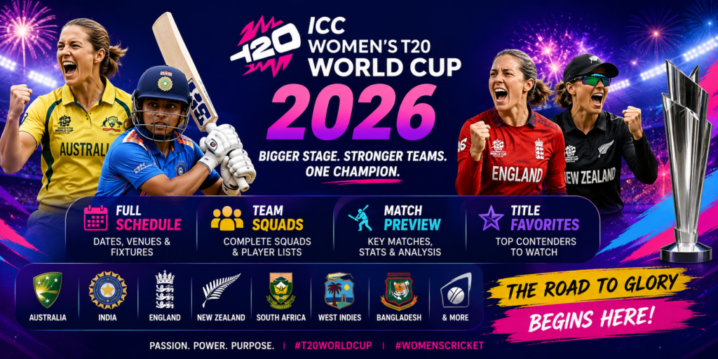 ICC Women's T20 World Cup 2026: Full Schedule, Team Squads, Match Preview & Title Favorites