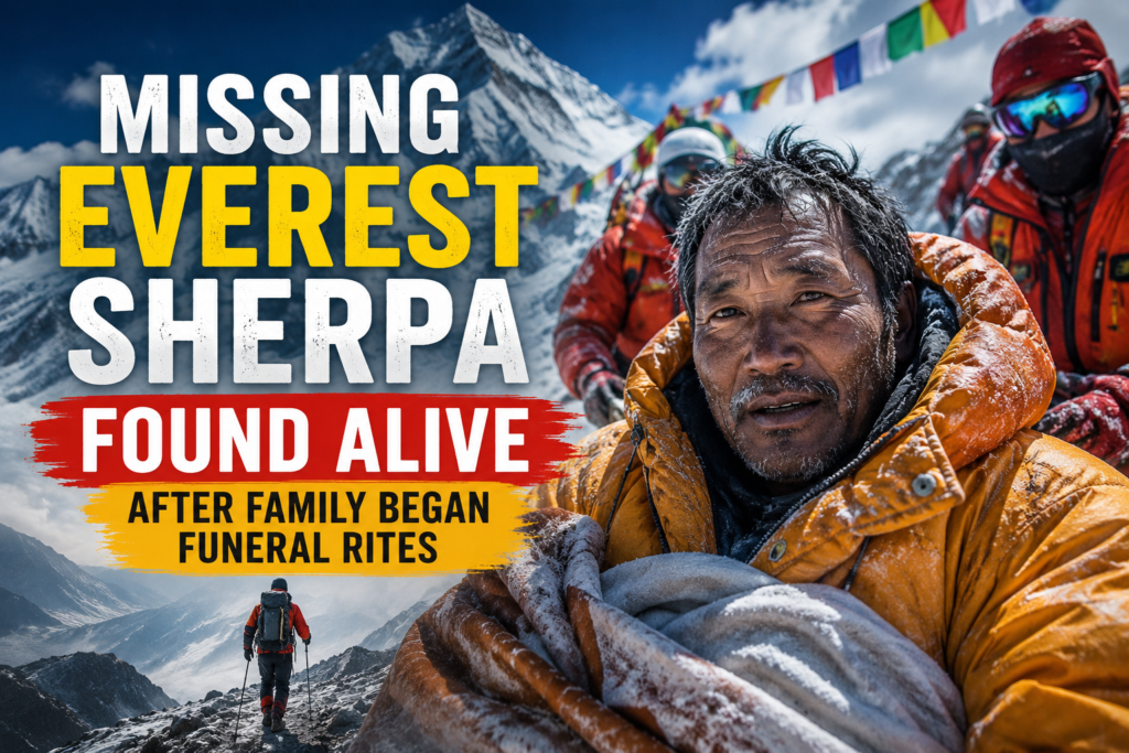 Missing Everest Sherpa Found Alive After Family Began Funeral Rites