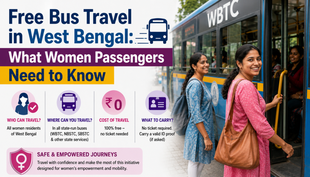 free bus travel in West Bengal