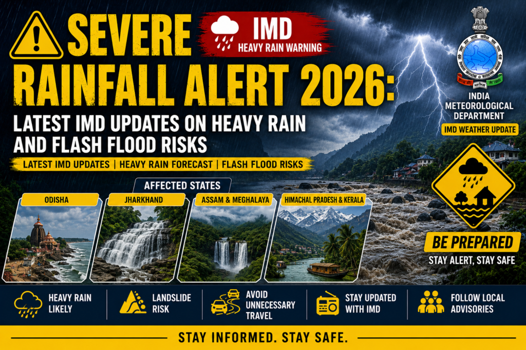 Severe Rainfall Alert 2026: IMD Heavy Rain Warning
