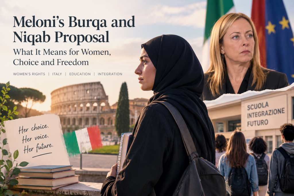 Meloni’s Burqa and Niqab Proposal: What It Means for Women, Choice and Freedom