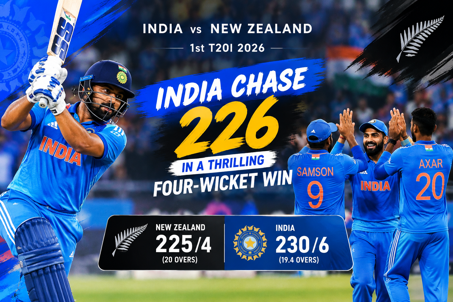 India vs New Zealand 1st T20I 2026